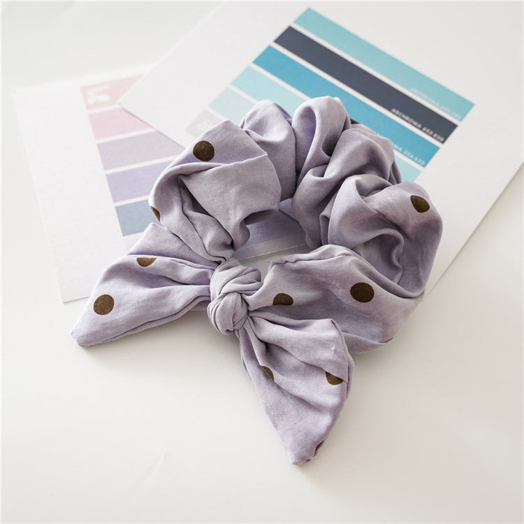 Purple Bowknot Scrunchie