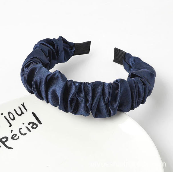 Navy Scrunchie Hairband